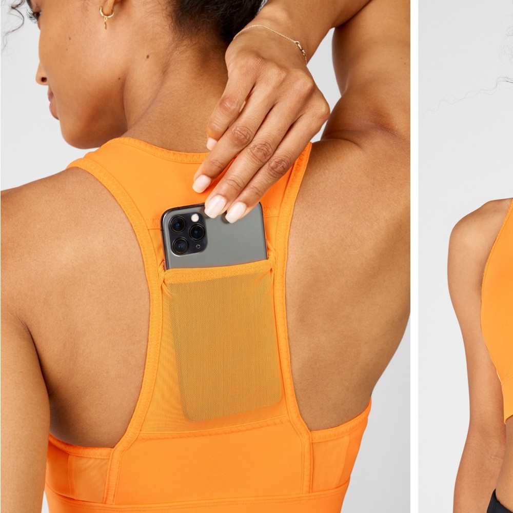 Orange Medium Fabletics Bra